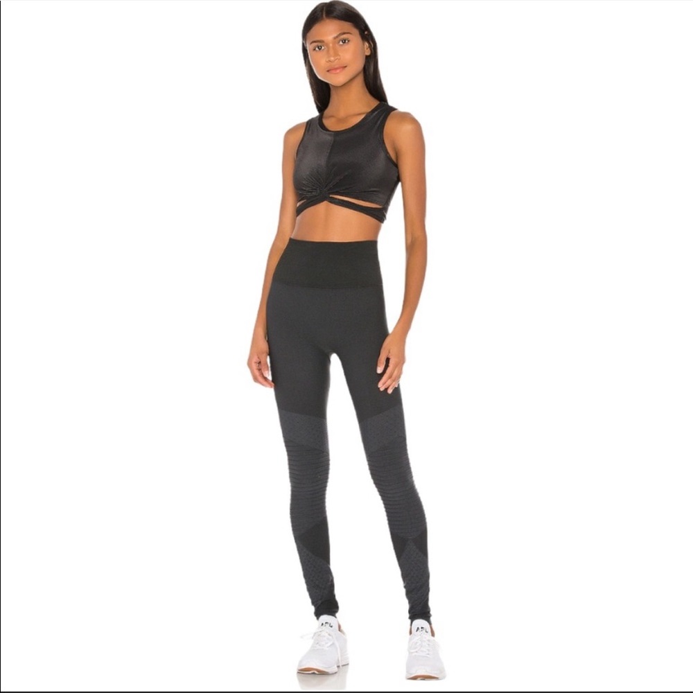 Spanx Very Black Look At Me Now Seamless Moto Leggings - Picture 4 of 8